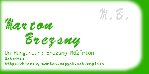 marton brezsny business card